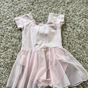 Charming Pink Dance Costume with Tutu Skirt and Square Neckline